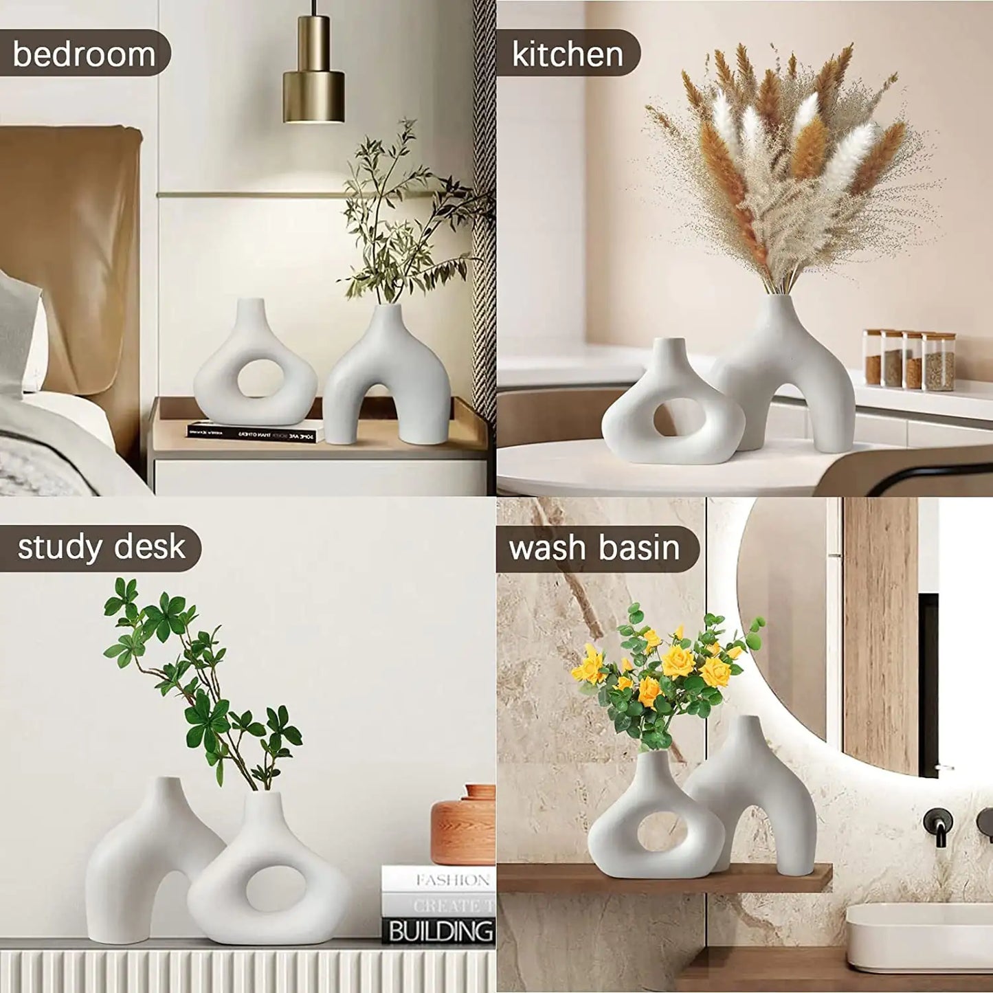 Modern White Ceramic Vase
