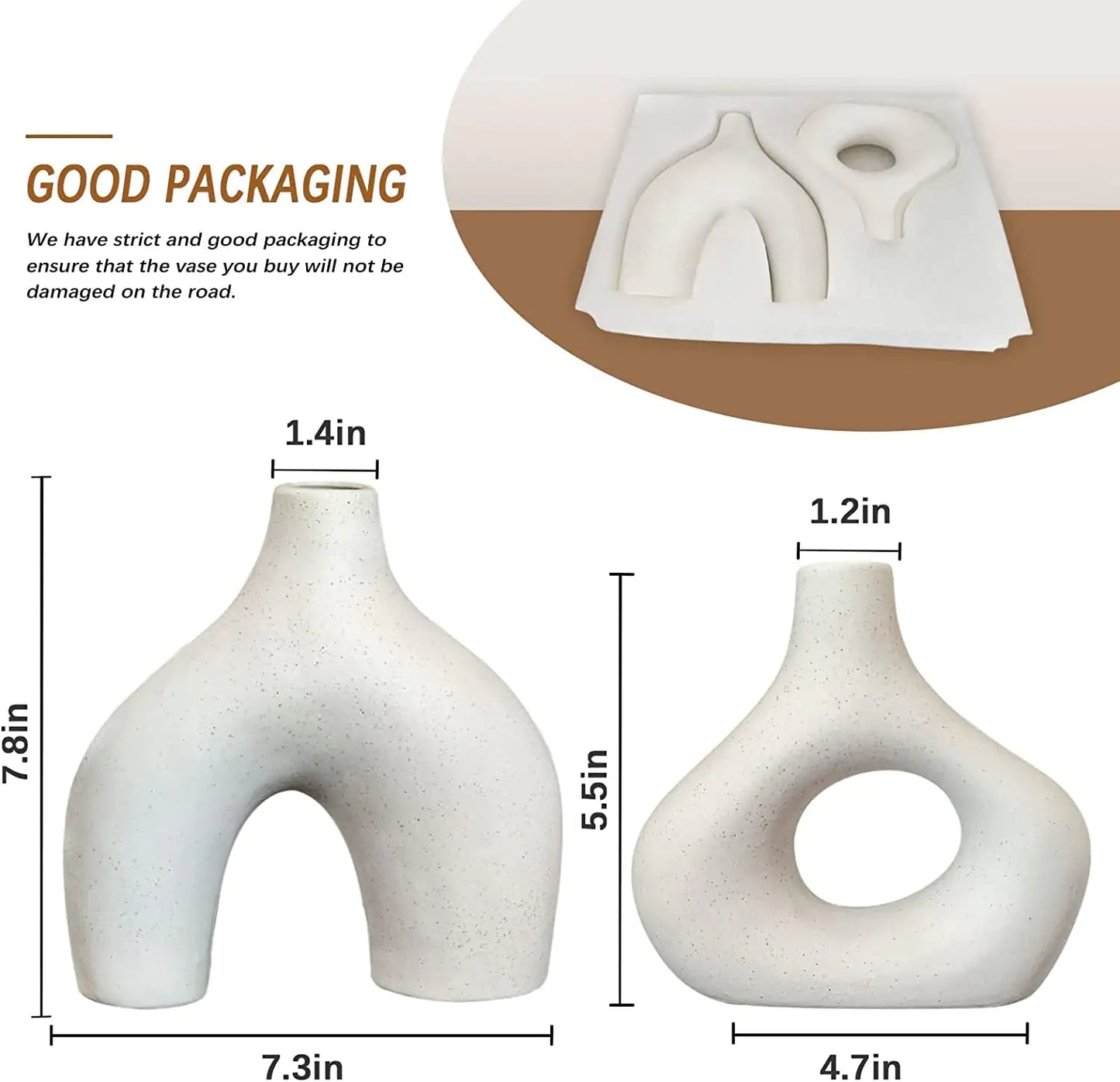 Modern White Ceramic Vase