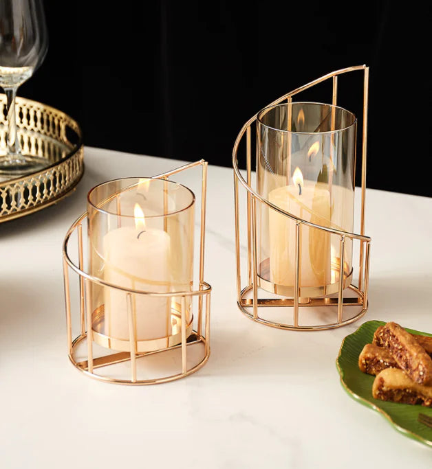 Cylindrical Candle Holder - Voyara Home Decor